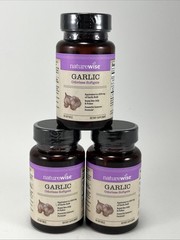 3 Naturewise Garlic Odorless 180 Softgels Herbal Pills 8/2027 Royal Jelly Immune