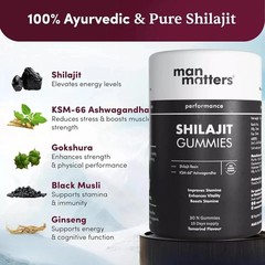 Man Matters Men’s Shilajit Gummies for Power Stamina & Wellness
