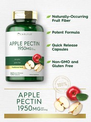 Apple Pectin 1950mg | 150 Capsules | Non-GMO & Gluten Free | by Carlyle