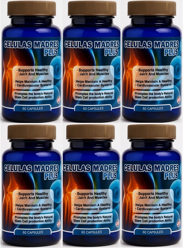 6 Celulas Madre Plus Supports Joint Muscles Stem Cell Immune Control 60 Capsules