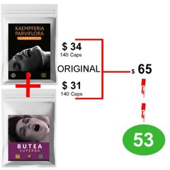 140 Krachai Dum Capsules +140 Butea Superba Caps 500 mg Sexual Performance