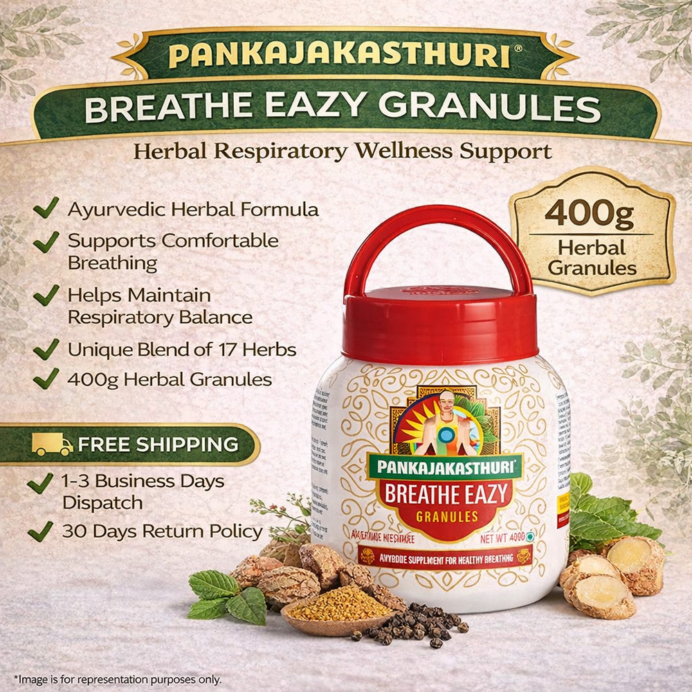 Pankajakasthuri Breathe Eazy Granules 400g Ayurvedic Herbal Support