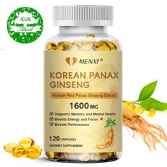 Red Korean Ginseng 120 Capsules 1600mg 6 year old Pure Red Panax Premium Quality