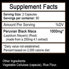 Black Maca Capsules Support Increased Energy* Mental Health