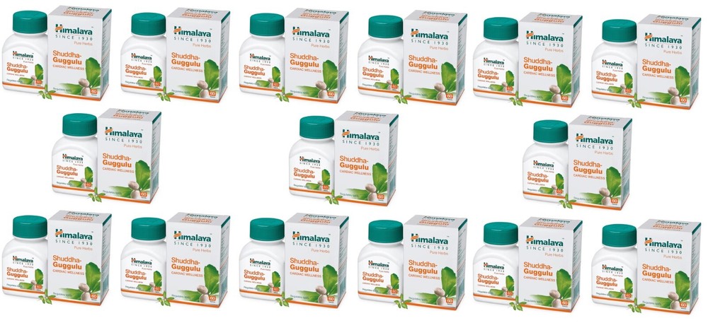 Himalaya Shuddha Guggulu 60 Tabs x15 | Natural Lipid Regulator | Exp 05-2027