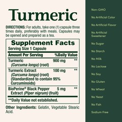 Nature’s Bounty TURMERIC 1000mg +Black Pepper Extract 60ct