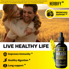 Mullein Drops 4oz Lung Cleanse Detox for Smokers Respiratory Immune Support