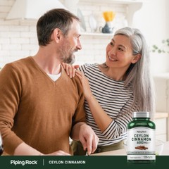 Ceylon Cinnamon Capsules 6000mg | 135 Capsules | Complex | by Piping Rock