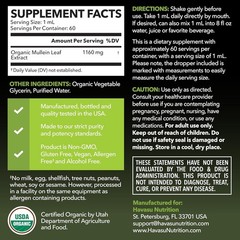 Mullein Drops for Lungs – USDA Organic Mullein Leaf Extract – Respiratory Health