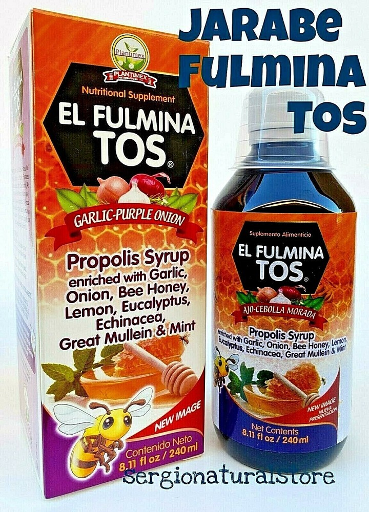 Syrup Naturamex Fulmina Tos Jarabe with Mullein Lemon Echinacea and Bee Honey