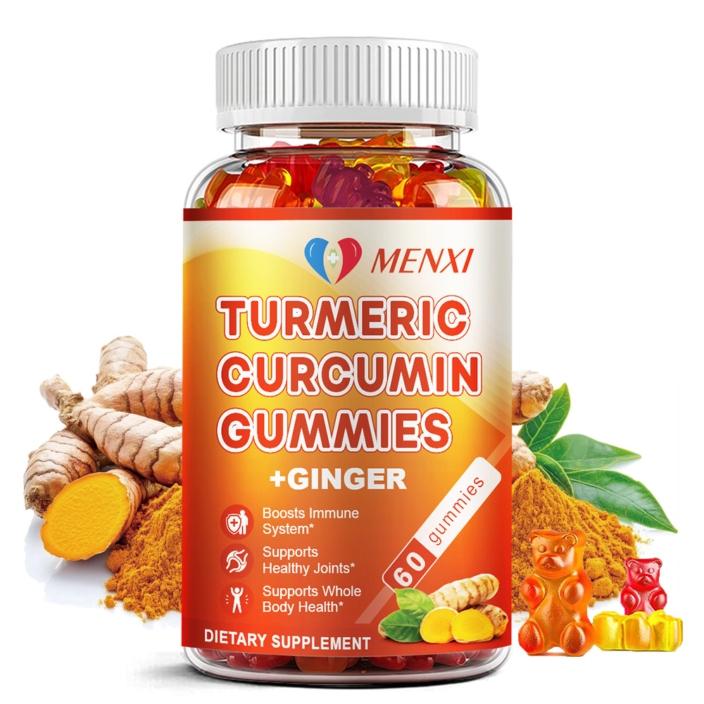 Organic Turmeric & Ginger Gummies 1350MG – 60 gummies – Pain, Brain & Heart