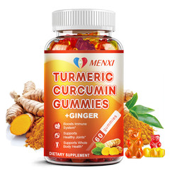 Organic Turmeric & Ginger Gummies 1350MG – 60 gummies – Pain, Brain & Heart