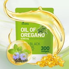 Oil of Oregano & Black Seed Oil Softgels w/ Carvacrol & Thymoquinone, Non-GMO++