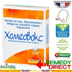HOMEOVOX Homeopathic Remedy 60Tabs Loss of Voice, Vocal Cord Strain, Hoarseness