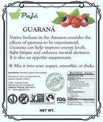 Guarana seed powder 4oz – weight loss, energy boost, memory sharpness – PAJE