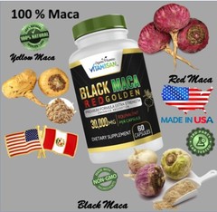 BIG BOOTY & FLAT TUMMY Pills, curves & shape Aguaje Black Maca ORGANIC VITAMINS
