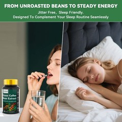 Green Coffee Bean Extract Support Weight Loss Fat Burner Energy Boost 800mg 30ct
