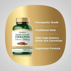 Ceylon Cinnamon Capsules 2500mg | 120 Count | Non-GMO | by Piping Rock