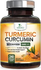 Turmeric Curcumin 2400mg Curcuminoids & BioPerine Black Pepper Supplement