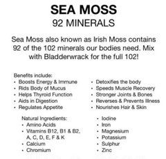 Sea Moss Detox Capsule- Bladder Wrack- Burdock Root- Yellow Dock Root – Organic