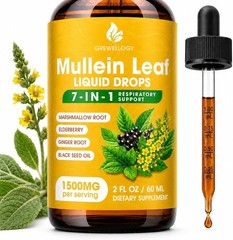 Rapid Absorption Mullein Leaf Drops for Healthier Breathing – 1500mg, 2 Fl Oz