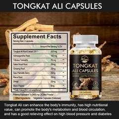 TONGKAT 200:1 – 3450mg Extract – LongJack – Testosterone Booster – 1-4 Bottles