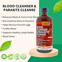 Organic BLOOD CLEANSER & PARASITE CLEANSE By Livingston Natural Herbal Lab