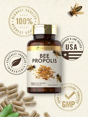 Bee Propolis Capsules 600mg | 150 Count | Non-GMO, Gluten Free | by Carlyle
