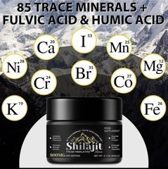 Pure 100% Himalayan Shilajit, Soft Resin, Organic, Extremely Potent, Fulvic Acid