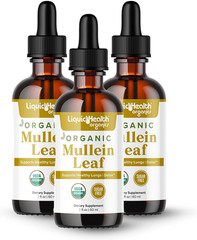Organic Mullein Leaf Extract Drops for Respiratory Health – 2 Fl Oz