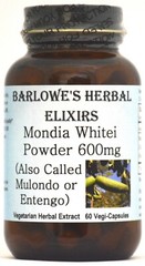 MONDIA WHITEI TUBER POWDER (60-600mg) VEGGIE-CAPS, STEARATE FREE, GLASS BOTTLES!