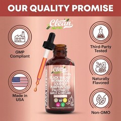 para Defend Wormwood Black Walnut Cleanse for 2 Fl Oz (Pack of 1), Amber