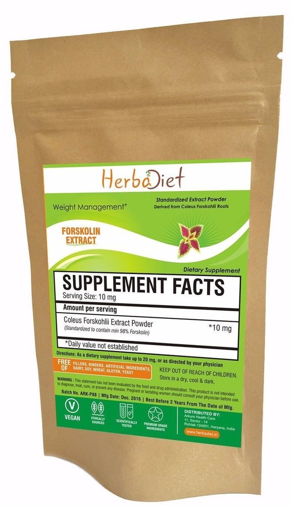 Extreme Forskolin PURE Coleus Forskohlii Standardized 98% Extract Weight Loss