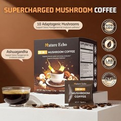 10-in-1 Mushroom Coffee Ashwagandha Lion’s Mane Reishi 12 Sachets