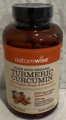 NatureWise Curcumin Turmeric 2250mg Curcuminoids & BioPerine Black Pepper 180ct