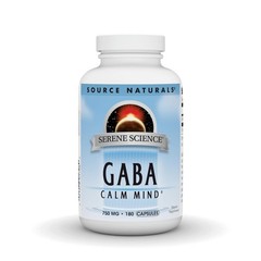 Source Naturals Serene Science GABA, for a Calm Mind, 180 Count (Pack of 1)