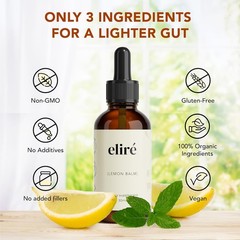 Organic Lemon Balm Drops (10:1) – Alcohol-Free Extract with Only 3 Ingredients –