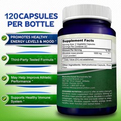 Rhodiola Rosea Stress Support & Boosts Energy | 1000mg 120 Capsules