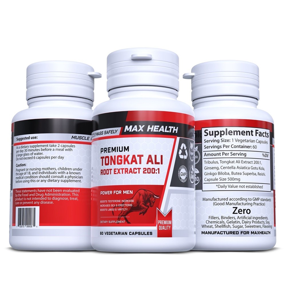 #1 TONGKAT LONGJACK PASAK BUMI STRONGEST PURE ROOT EXTRACT 200:1 CAPSULES PILLS