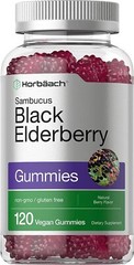 Black Elderberry Gummies | 120 ct | Sambucus, Zinc and Vitamin C | by Horbaach