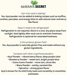 Organic ACAI Freeze Dried Fruit Powder Energy VITAMIN C Antioxidants 4oz