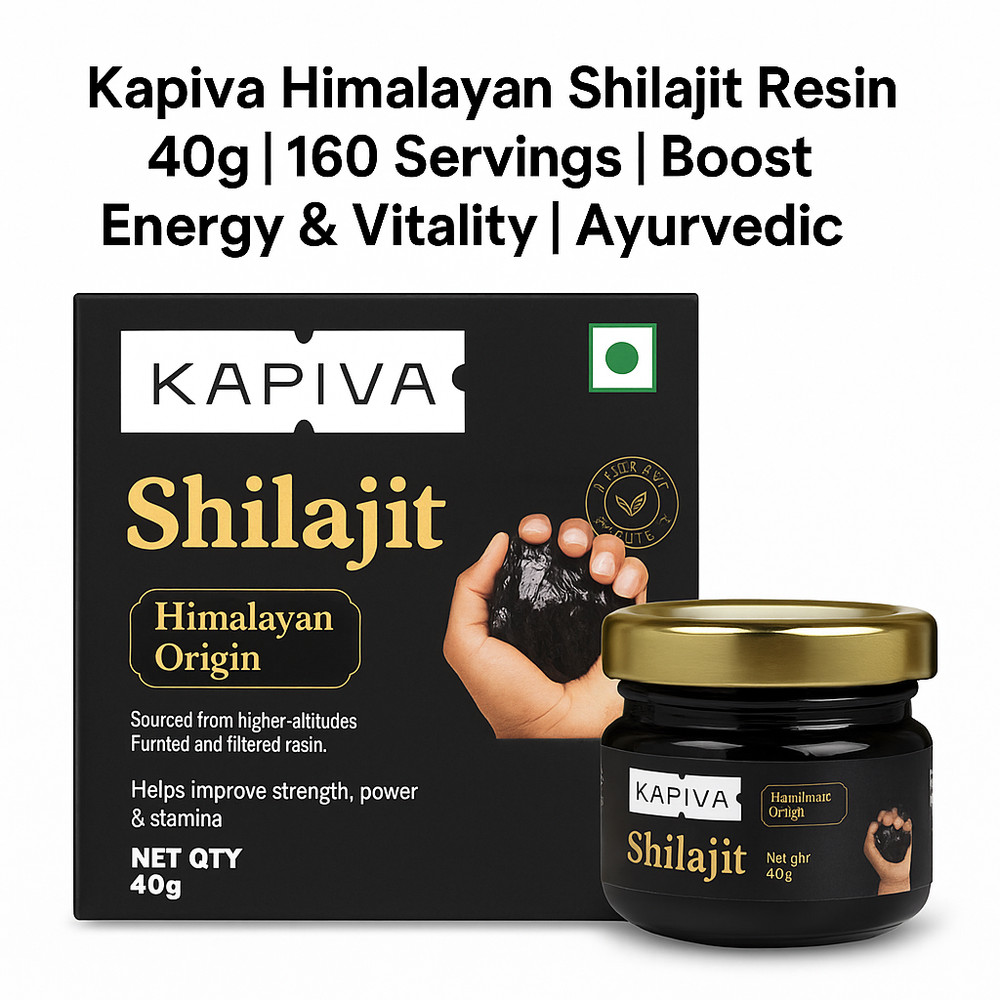 Kapiva Himalayan Shilajit Resin 40g | 160 Servings | Boost Energy & Vitality |