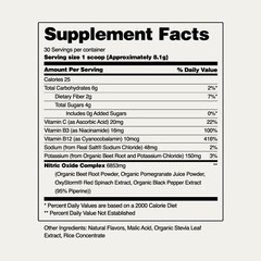 Nitric Oxide Beet Root Organic Powder, Heart & Blood Pressure – Snap Supplements