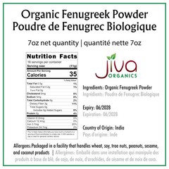 Organic Fenugreek Powder 7oz Bag – Gluten Free, Non-GMO, Methi Powder, Pure, Raw