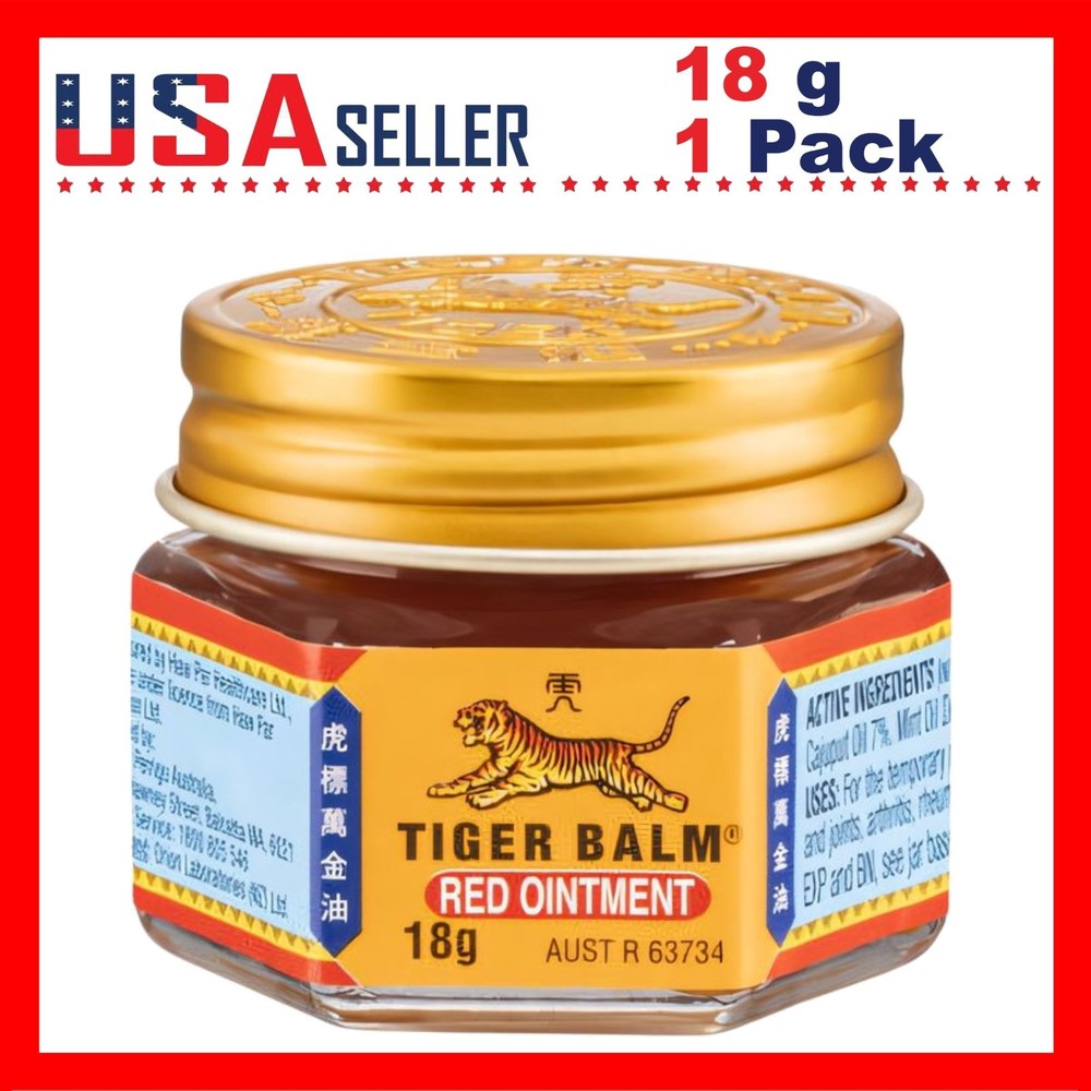 Tiger Balm Red Extra Strength x 1 Pack Pain Relief Ointment Muscle Ache Balm 18g