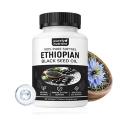 Ethiopian Black Seed Oil Softgels |4.64% Thymoquinone |Gluten-Free, 60 Pills