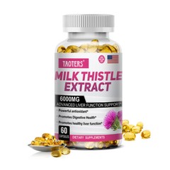 Milk Thistle Extract 6000 Mg Liver Cleanser Liver Detox Cardio