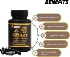 Himalayan Pure Shilajit 60 cap Naturally Fulvic. Acid IMPROVES VIGOR(PACK OF 2)