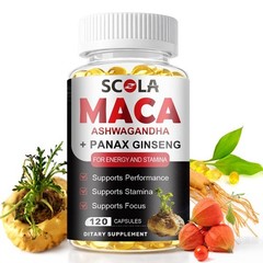 Maca Root Capsules 10000mg, Peruvian Maca Extract for Men & Women 120 Caps