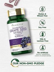 Grape Seed Extract 4,000 Mg Max Strength Antioxidant Immune Support, 120 Caps